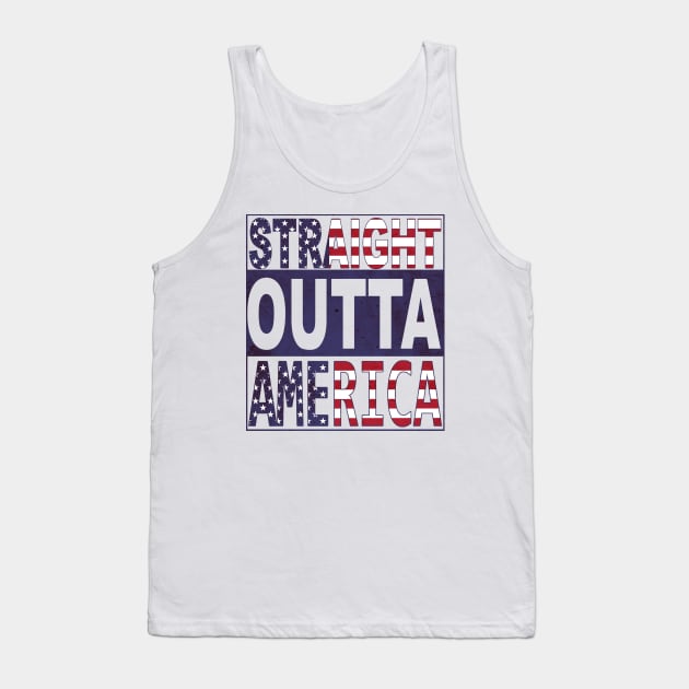 Straight Outta America Tank Top by Meraki